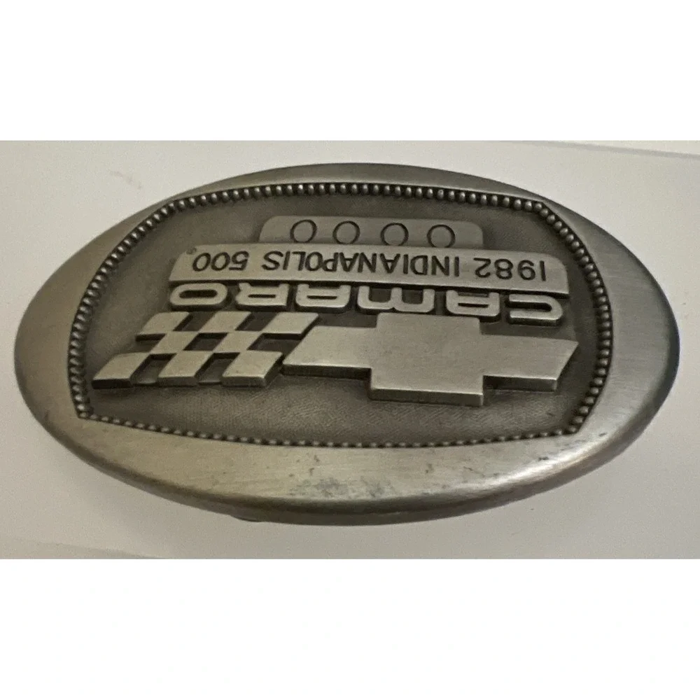 Vintage 1982 Indianapolis 500 Chevrolet Camaro Pewter Belt Buckle Limited No 148